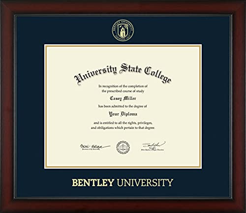 Bentley University - Officially Licensed - Gold Embossed Diploma Frame - Document Size 14" x 11"