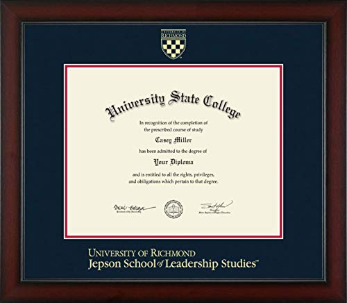 University of Richmond Jepson School of Leadership Studies - Officially Licensed - Gold Embossed Diploma Frame - Document Size 14.5" x 11.5"