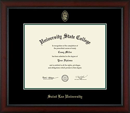 Saint Leo University - Officially Licensed - Master's/PhD - Gold Embossed Diploma Frame - Document Size 14" x 11"