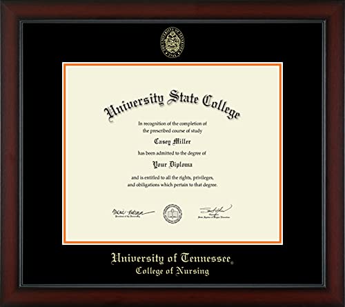 The University of Tennessee Knoxville College of Nursing - Officially Licensed - Gold Embossed Diploma Frame - Document Size 17" x 14"