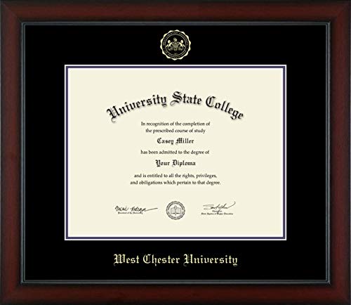 West Chester University - Officially Licensed - PhD - Gold Embossed Diploma Frame - Document Size 14" x 11"