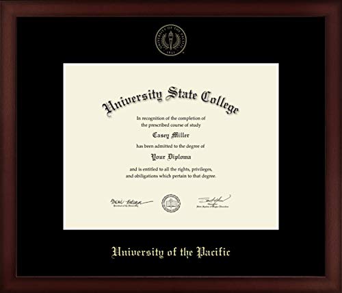 University of the Pacific - Officially Licensed - Gold Embossed Diploma Frame - Document Size 11" x 8.5"