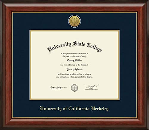 University of California Berkeley - Officially Licensed - Gold Medallion Diploma Frame - Document Size 11" x 8.5"