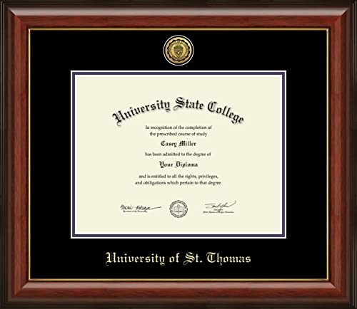 University of St. Thomas - Officially Licensed - Bachelor's - Gold Embossed Diploma Frame - Document Size 11" x 8.5"