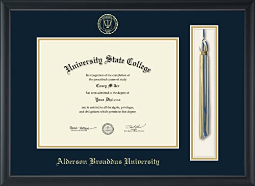 Alderson Broaddus University - Officially Licensed - Gold Embossed Tassel Diploma Frame - Document Size 11" x 8.5"