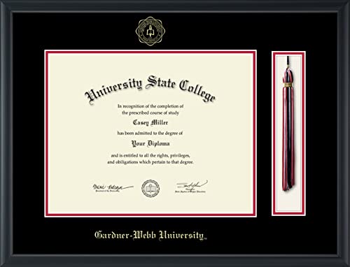 Gardner-Webb University - Officially Licensed - Gold Embossed Tassel Diploma Frame - Document Size 14" x 11"