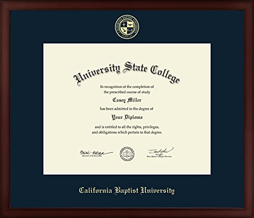 California Baptist University - Officially Licensed - Gold Embossed Diploma Frame - Document Size 14" x 11"