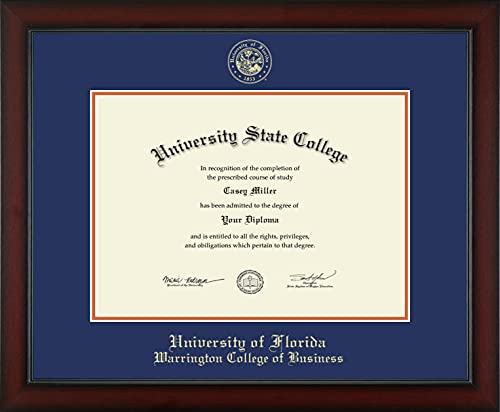 University of Florida Warrington College of Business - Officially Licensed - Gold Embossed Diploma Frame - Document Size 16" x 11.5"