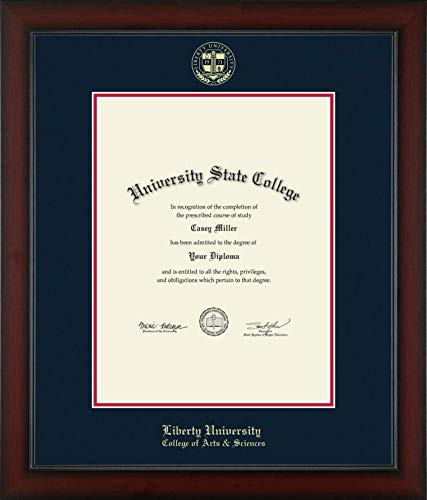 Liberty University College of Arts & Sciences - Officially Licensed - Gold Embossed Diploma Frame - Document Size 13" x 17"