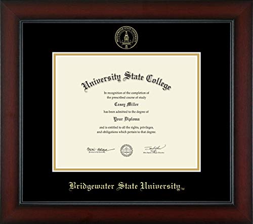 Bridgewater State University - Officially Licensed - Gold Embossed Diploma Frame - Document Size 10" x 8"