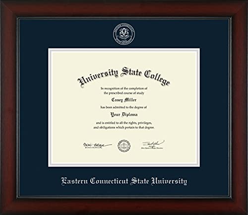 Eastern Connecticut State University - Officially Licensed - Silver Embossed Diploma Frame - Document Size 11" x 8.5"