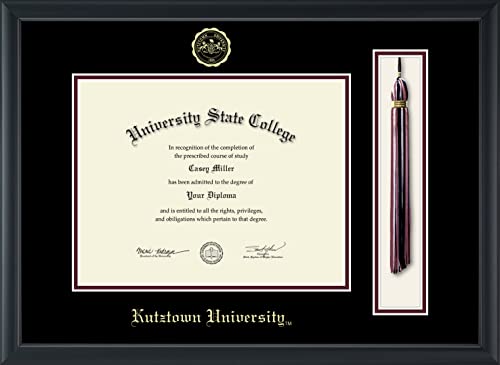 Kutztown University - Officially Licensed - Gold Embossed Tassel Diploma Frame - Document Size 11" x 8.5"