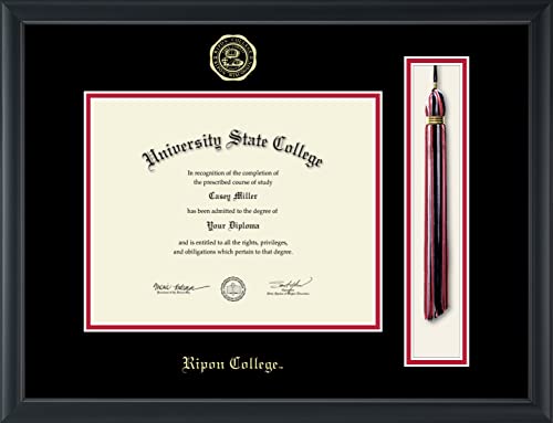 Ripon College - Officially Licensed - Gold Embossed Tassel Diploma Frame - Document Size 10" x 8"