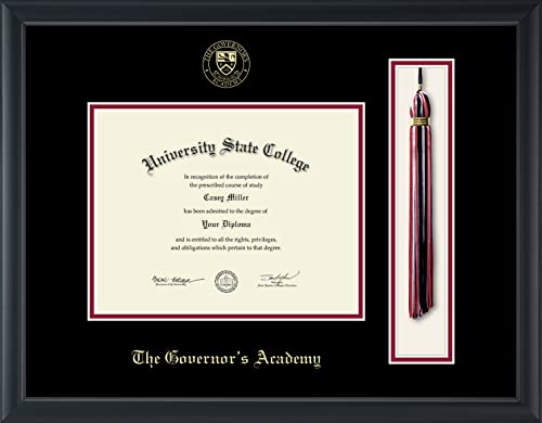 The Governor's Academy - Officially Licensed - Gold Embossed Tassel Diploma Frame - Document Size 9" x 7"