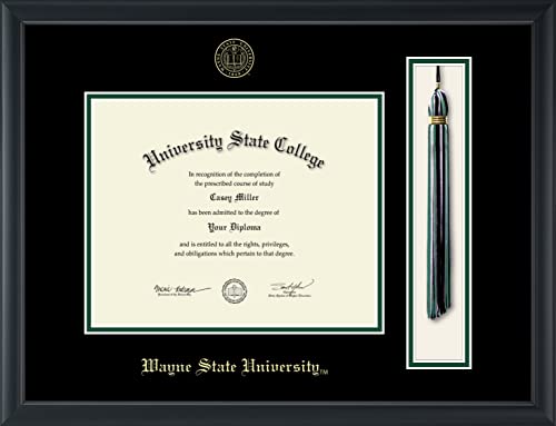 Wayne State University - Officially Licensed - Gold Embossed Tassel Diploma Frame - Document Size 10" x 8"