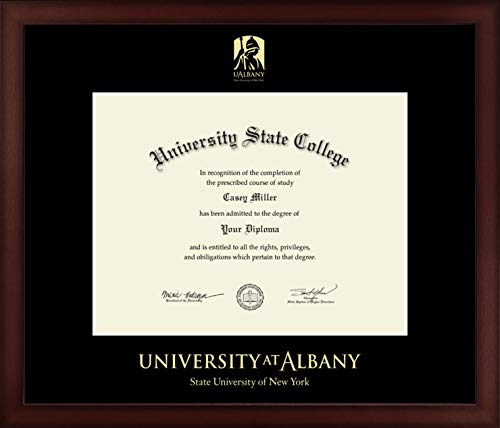 University at Albany State University of New York - Officially Licensed - Gold Embossed Diploma Frame - Document Size 11" x 8.5"