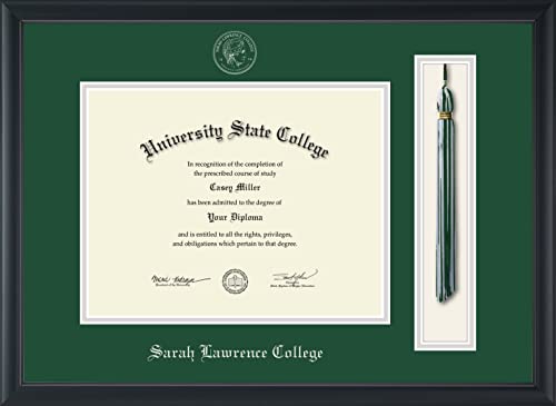 Sarah Lawrence College - Officially Licensed - Silver Embossed Tassel Diploma Frame - Document Size 11" x 8.5"