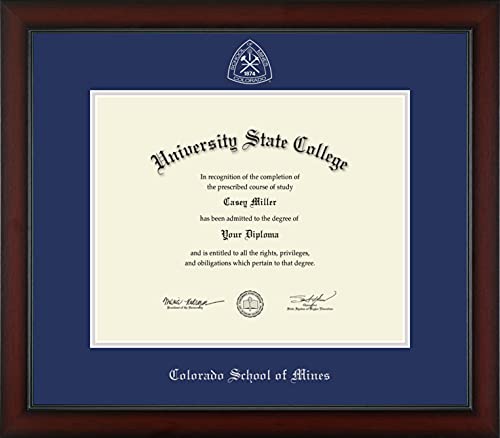 Colorado School of Mines - Officially Licensed - Silver Embossed Diploma Frame - Document Size 15" x 12"