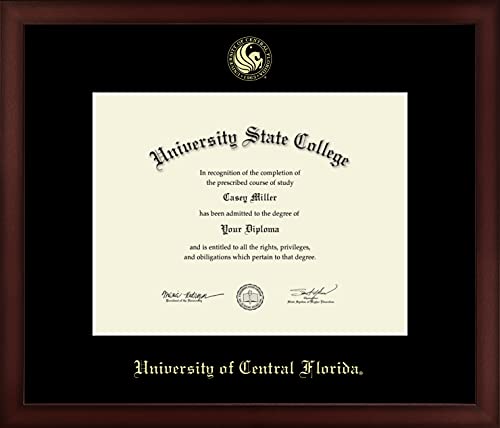 University of Central Florida - Officially Licensed - Gold Embossed Diploma Frame - Document Size 11" x 8.5"