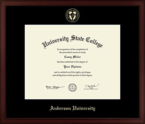 Anderson University in South Carolina - Officially Licensed - Gold Embossed Diploma Frame - Document Size 14" x 11"