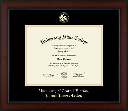 University of Central Florida Burnett Honors College - Officially Licensed - Gold Embossed Diploma Frame - Document Size 11" x 8.5"