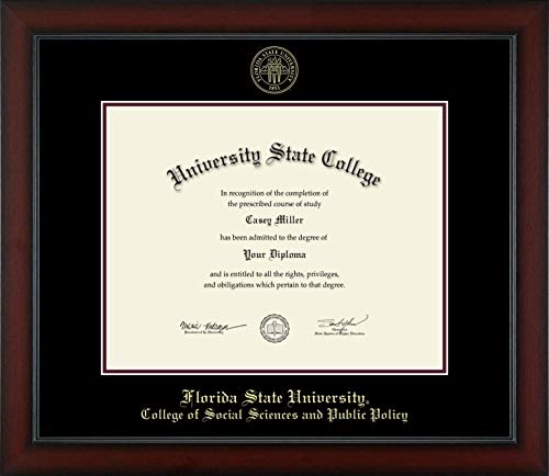 Framerly For Florida State University College of Social Sciences and Public Policy - Officially Licensed - Gold Embossed Diploma Frame - Document Size 14" x 11"