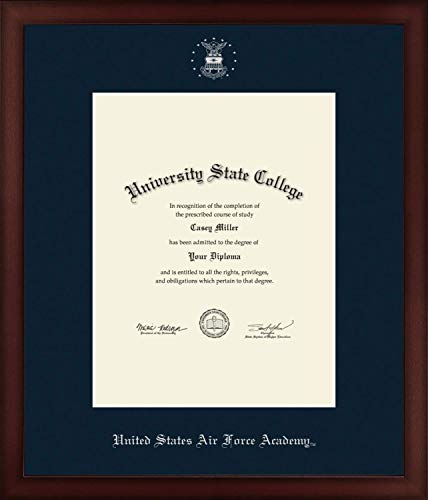 United States Air Force Academy - Officially Licensed - Silver Embossed Diploma Frame - Document Size 8.5" x 11"