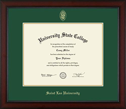 Saint Leo University - Officially Licensed - Master's/PhD - Gold Embossed Diploma Frame - Document Size 14" x 11"