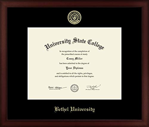 Bethel University at Indiana - Officially Licensed - Gold Embossed Diploma Frame - Document Size 11" x 8.5"