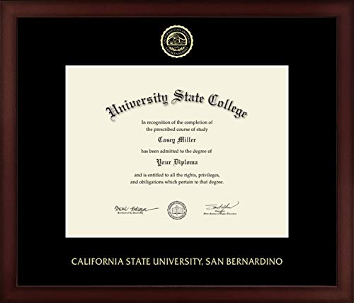 California State University San Bernardino - Officially Licensed - Gold Embossed Diploma Frame - Document Size 11" x 8.5"