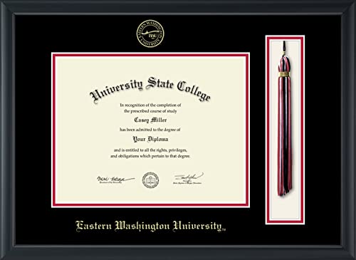 Eastern Washington University - Officially Licensed - Bachelor's - Gold Embossed Tassel Diploma Frame - Document Size 11" x 8.5"