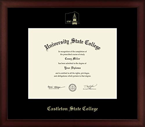 Castleton State College - Officially Licensed - Gold Embossed Diploma Frame - Document Size 10" x 8"