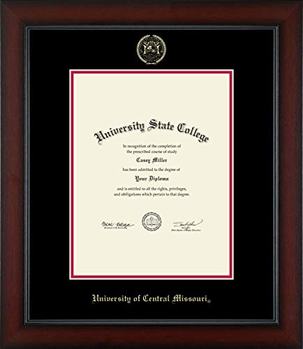 University of Central Missouri - Officially Licensed - Gold Embossed Diploma Frame - Document Size 8.5" x 11"