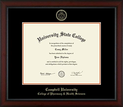 Campbell University College of Pharmacy & Health Sciences - Officially Licensed - Gold Embossed Diploma Frame - Document Size 14" x 11"