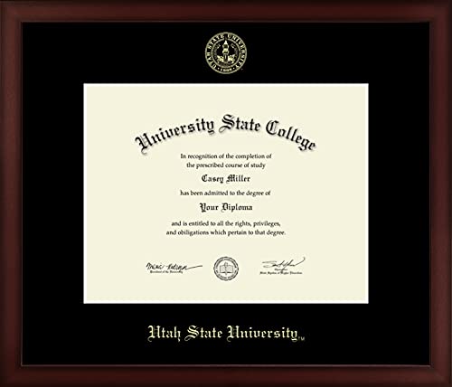 Utah State University - Officially Licensed - Gold Embossed Diploma Frame - Document Size 11" x 8.5"