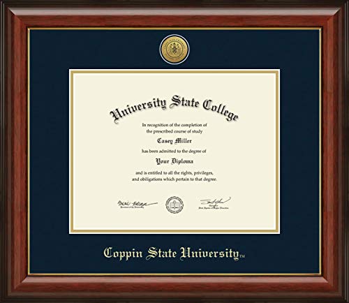 Coppin State University - Officially Licensed - Bachelor's - Gold Medallion Diploma Frame - Document Size 11" x 8.5"