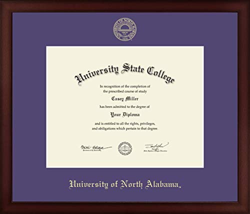 University of North Alabama - Officially Licensed - Gold Embossed Diploma Frame - Document Size 11" x 8.5"