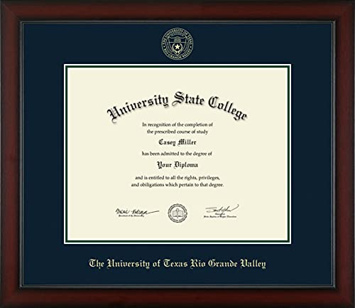 The University of Texas Rio Grande Valley - Officially Licensed - Gold Embossed Diploma Frame - Document Size 14" x 11"