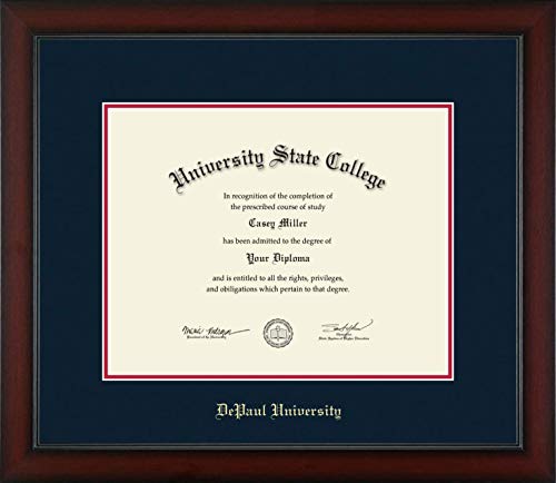 DePaul University - Officially Licensed - PhD - Gold Embossed Diploma Frame - Document Size 14" x 11"