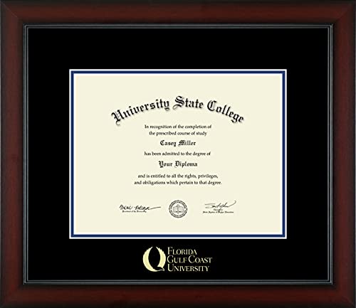 Florida Gulf Coast University - Officially Licensed - Bachelor's - Gold Embossed Diploma Frame - Document Size 11" x 8.5"