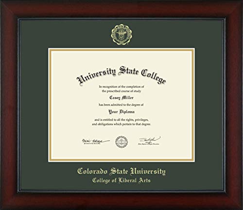 Colorado State University College of Liberal Arts - Officially Licensed - Gold Embossed Diploma Frame - Document Size 11" x 8.5"