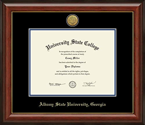 Albany State University in Georgia - Officially Licensed - Gold Medallion Diploma Frame - Document Size 11" x 8.5"