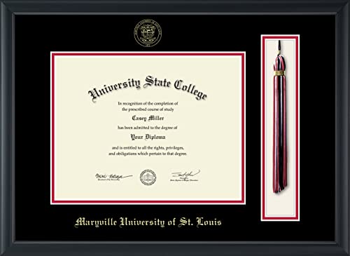 Maryville University of St. Louis - Officially Licensed - Gold Embossed Tassel Diploma Frame - Document Size 11" x 8.5"