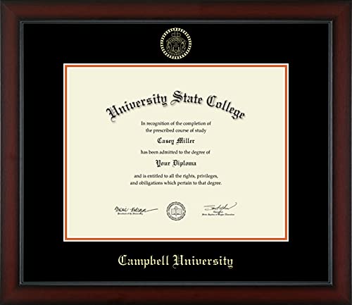 Campbell University - Officially Licensed - Gold Embossed Diploma Frame - Document Size 14" x 11"