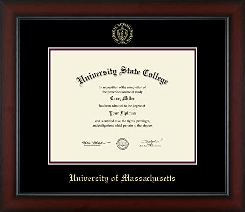 University of Massachusetts Amherst - Officially Licensed - Gold Embossed Diploma Frame - Document Size 11" x 8.5"