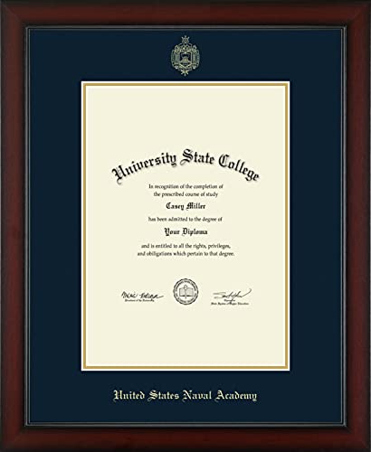 United States Naval Academy - Officially Licensed - Commission Certificate - Gold Embossed Diploma Frame - Document Size 10" x 14"