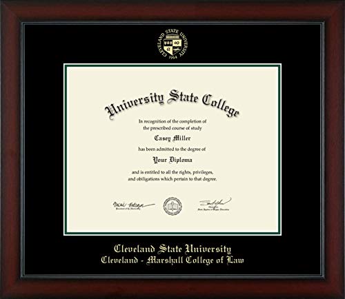 Cleveland State University Cleveland - Marshall College of Law - Officially Licensed - Gold Embossed Diploma Frame - Document Size 14" x 11"