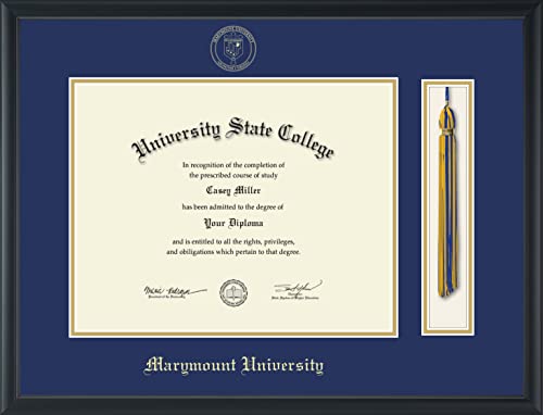 Marymount University - Officially Licensed - Gold Embossed Tassel Diploma Frame - Document Size 14" x 11"