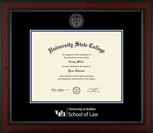 University at Buffalo School of Law - Officially Licensed - Silver Embossed Diploma Frame - Document Size 12.5" x 9.75"