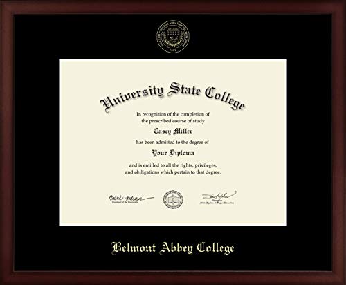 Belmont Abbey College - Officially Licensed - Gold Embossed Diploma Frame - Document Size 19.75" x 14.5"